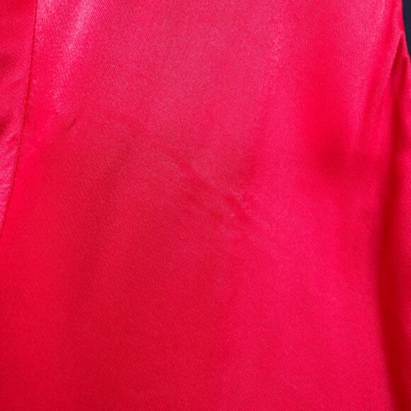 & Other Stories Satin Dress Red Midi Bias Cut Slip Party Holiday Cocktail Size 2 - Picture 8 of 15